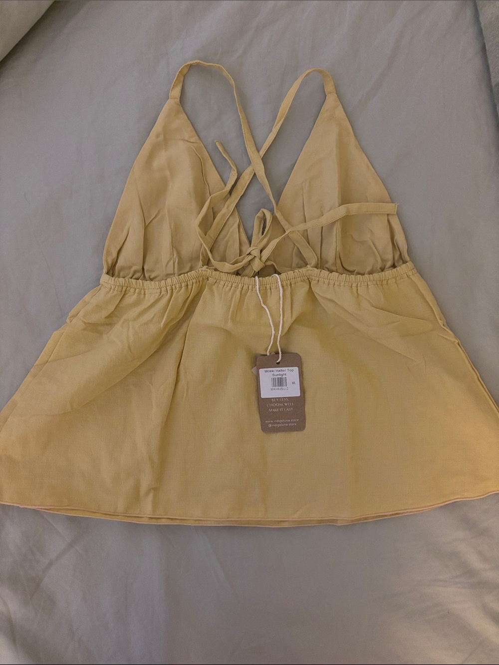 Soft Yellow Halter Top - Picture 9 of 9